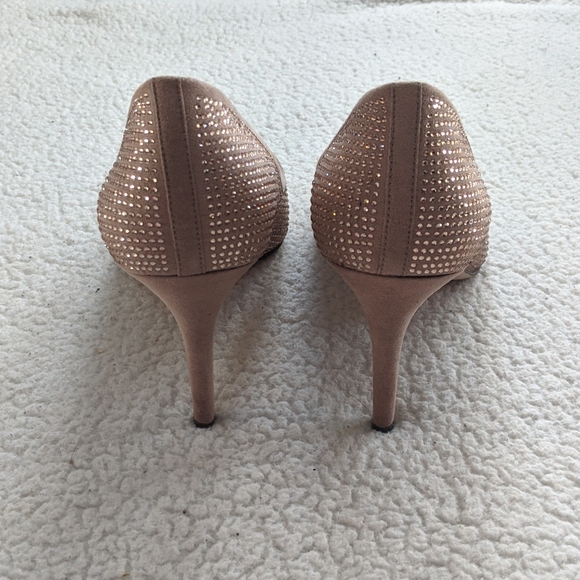 14 & Union rold gold glitter crystal heels - Picture 2 of 7